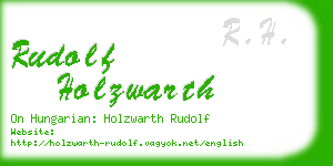rudolf holzwarth business card